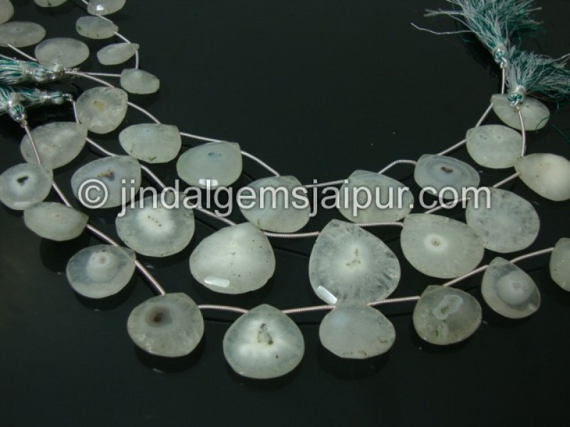 Solar Quartz Faceted Heart Shape Beads